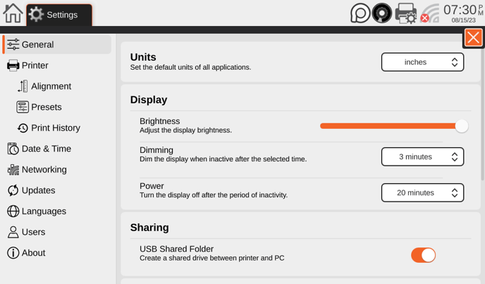 Toro Bronco Max Settings