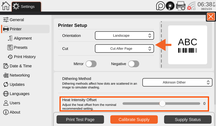 Toro Max Heat Intensity Offset